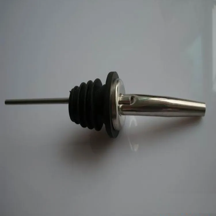 DHL High Quality Stainless Steel Liquor Spirit Wine Pourers Spout with Rubber Stopper Wine Stopper