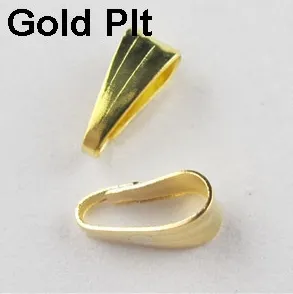 Pinch Bail Gold Silver or Bronze Plated Pendant Clasp 30 SIZES and