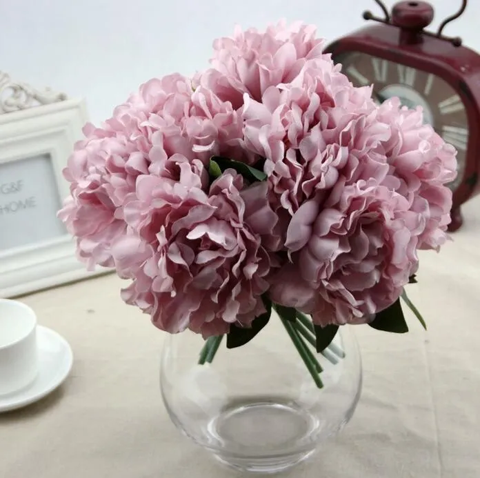 Hydrangea Bouquet Becautiful Artificial Craft Hydrangea Bouquet for Home Party Wedding Decoration Fake Bridal Silk Flowers SF011