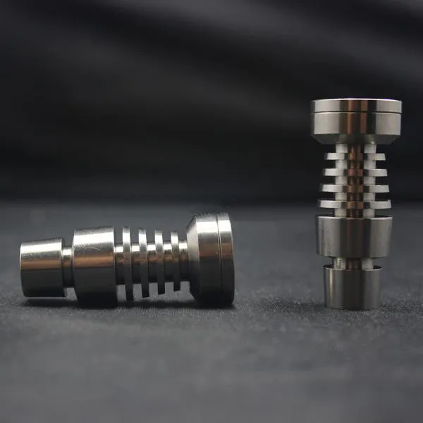 Duas funções Domeless Titanium Prego Para Ambos 14.5 MM e 18.8 MM Masculino Grau 2 GR2 Prego De Titânio Fit Vidro Bong Tubo De Água