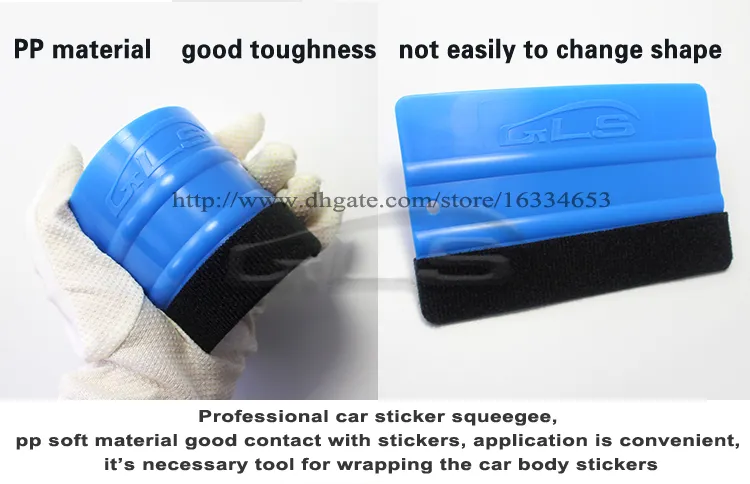 5 Inches Scraper With Felt Soft Plastic Car Wrapping Squeegee For Wall Paper Squeegee Tool Frees