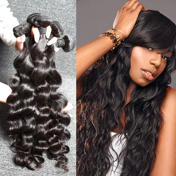 7A loose deep wave hair bundles