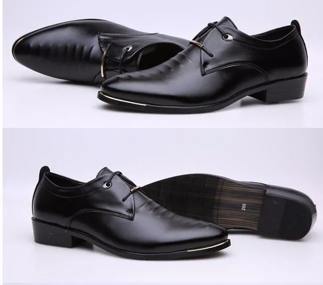 Men Dress Shoes Oxford Shoes Men Derby Shoe Top Fashion Soft Leather ...