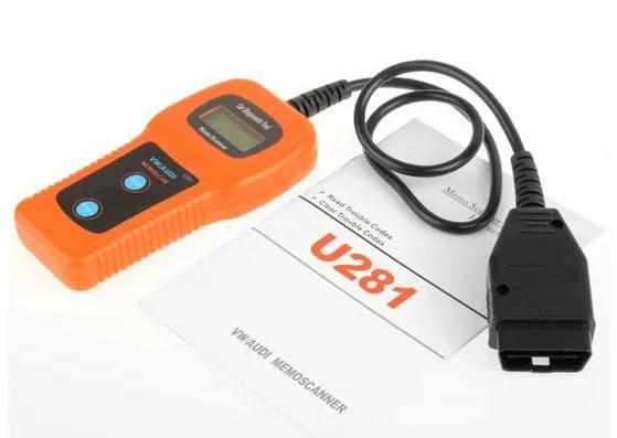 2018 Memoscan U281 для Audi VW Сиденье сиденья Can-Bus OBD Code Reader U281 OBD2 Код двигателя Chode Change Can Can OBD2 Scanner Tool Memoscan U281