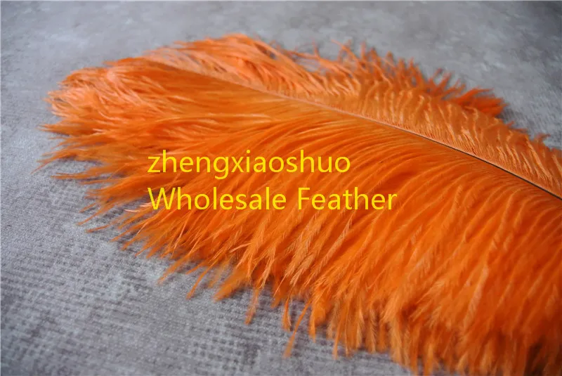wholesale 14-16inch 35-40cm orange Ostrich Feather Plumes for Wedding centerpiece christmas decoraction wedding feather decor
