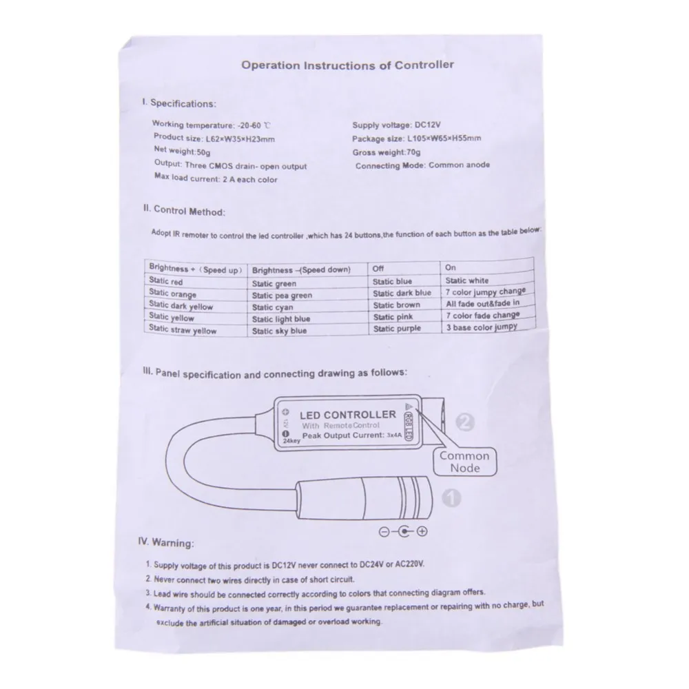 Smd Remote Control DC12V 24 Key IR Remote Controller For SMD3528 SMD5050... From Best2011 ...