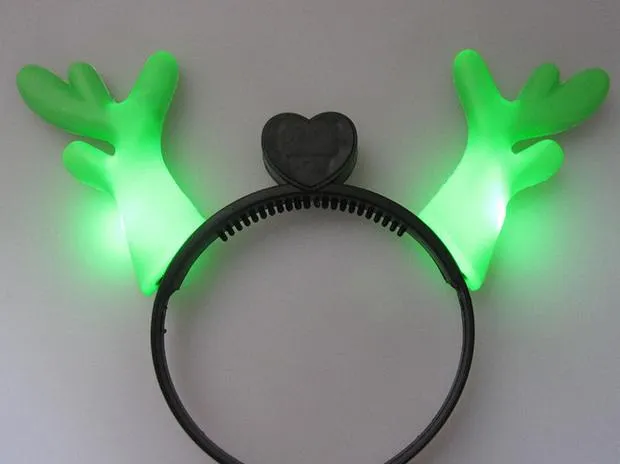 Aydınlık boynuzları LED aydınlatma noel geyik boynuz firkete bandı çocuklar için en iyi noel hediyeleri 4 renkler Ücretsiz kargo