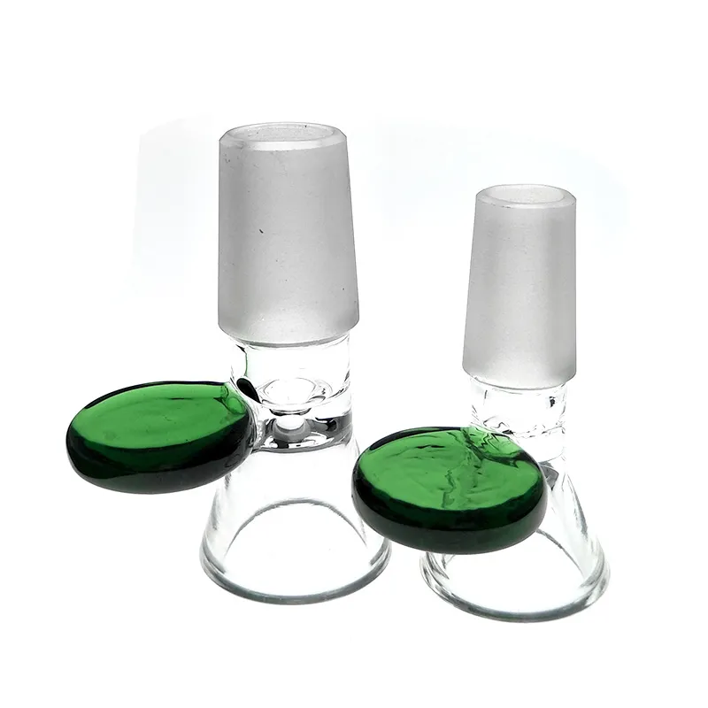 Poignée verte en verre transparent en verre bang en bois pour les piles à eau de gréement en verre avec un joint femelle de 14 mm / 18 mm