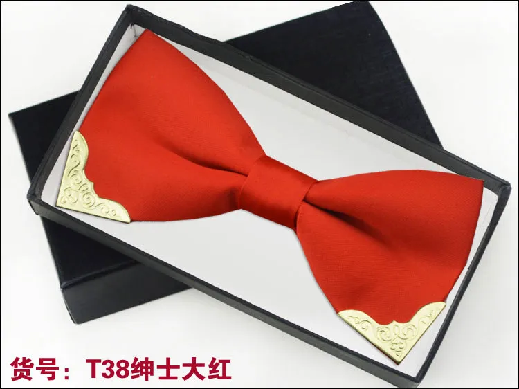 2016 New Papillon Seta coreana Regola la fibbia Bowknot da uomo i solidi Cravatta Cravatta da lavoro cravatta la festa del papà Regalo di Natale