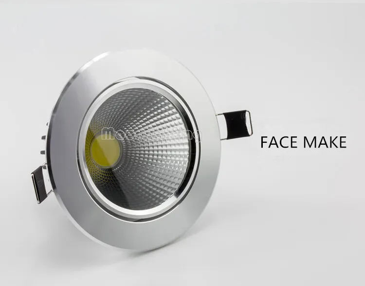 Buco della pannocchia il downlight a led incasso da 10 W Soffitto a LED Light Down Down Down Aithing camera da letto da cucina 90240V SHIMPABILE SILVER DREMABLE LA