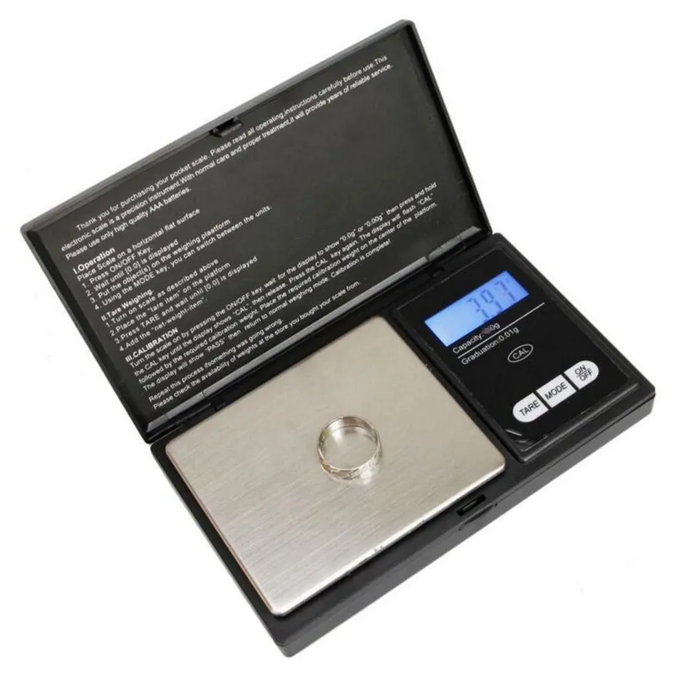 0.01 x 200g Mini Precision Digital Scales for Gold Sterling Silver Scale Jewelry Balance Weight Electronic Pocket Scales OOA3469