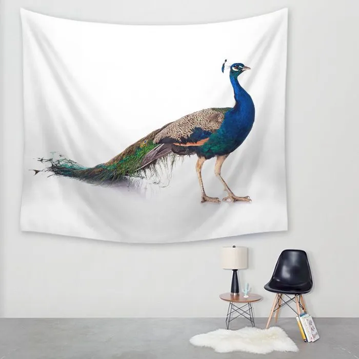 12 Designs Blume Pfau Tapisserie Feder Wandbehang Dekoration Natur Baum Vogel Tapeten neue Tischdecke