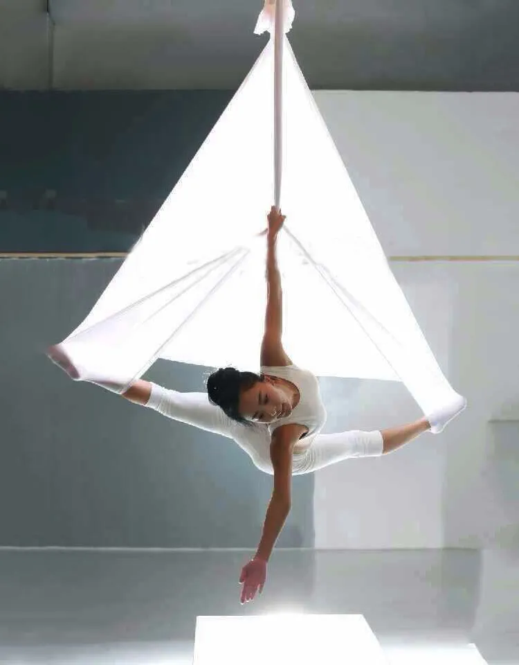 Hamac De Yoga Aérien 8 X 2,8 M – Balançoire Trapèze, Capacité De Charge élevée, Avec Mousquetons, Chaînes Et Descendeur