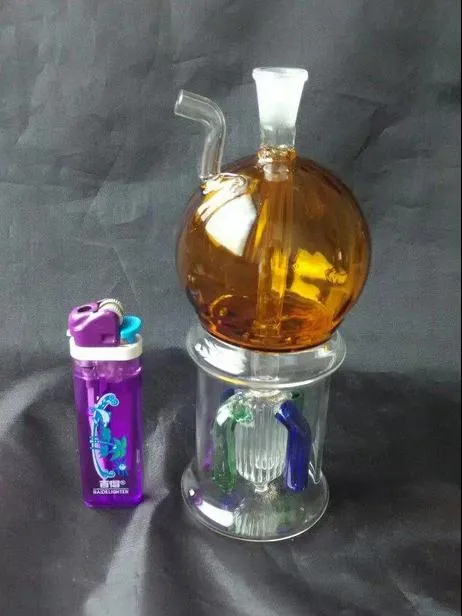wholesale new Colored apple style glass hookah / glass bong, high 16cm, gift accessories pot, walk the plank, straw