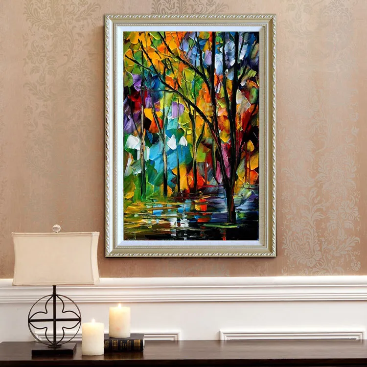 Forest 100 Hand Painted Oil Painting Modern Home Decoration Canvas Painting高品質のパレットペインティングjl1046629608