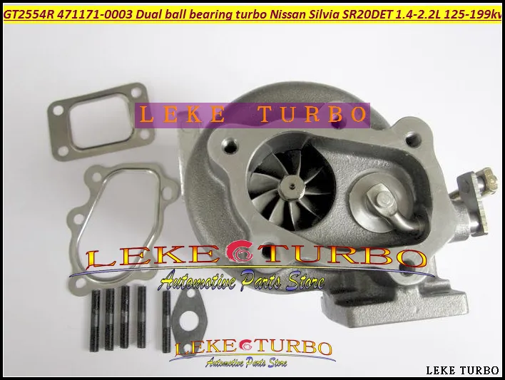 Atacado Novo GT2554R 471171-0003 471171 14411-5V400 Dual rolamento de esferas Turbo Turbocharger Para Nissan Silvia SR20DET 1.4L-2.2L D 125KW 199KW