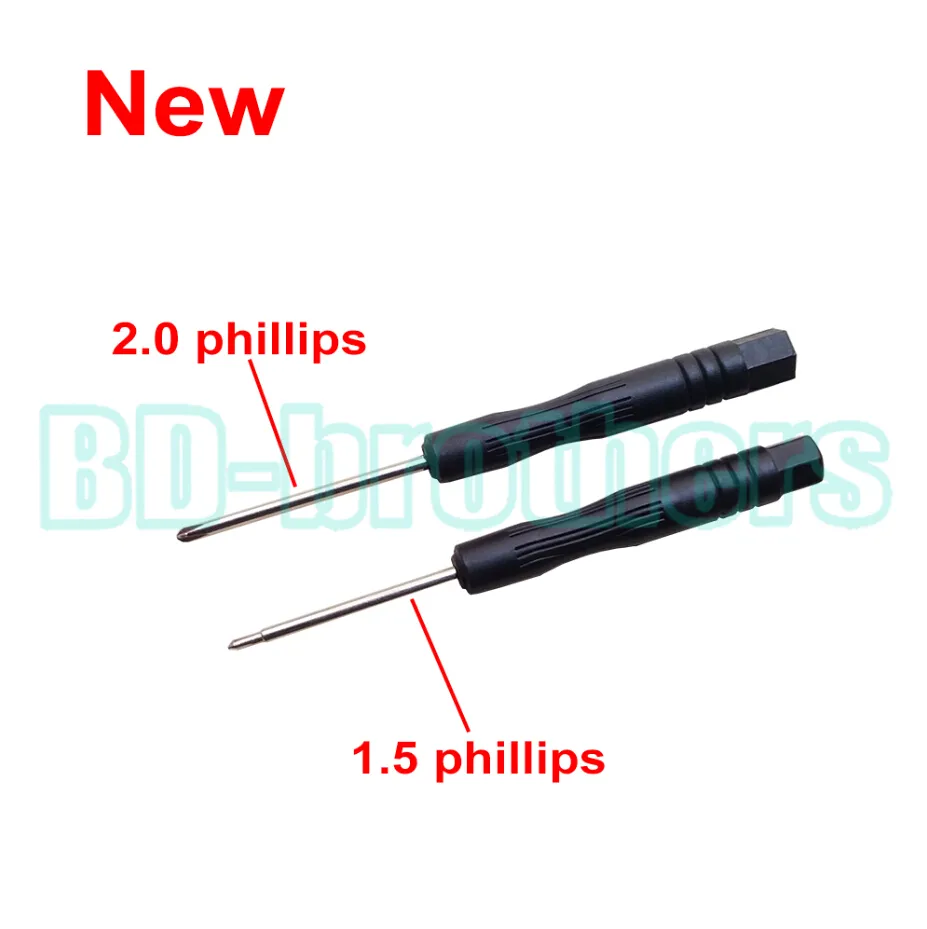 Nouveau noir 1.5 Phillips/2.0 phillips tournevis croix tournevis outil de réparation pour Samsung téléphone jouet réparation 3000 pcs/lot