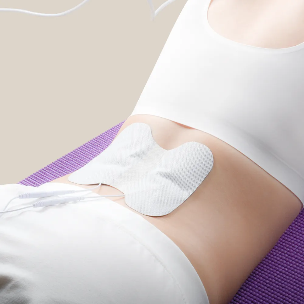 Almofadas de eletrodo de massagem de cintura não tecido premium de alta qualidade para unidade dezenas ems com botão liberado pela FDA 5 peças301j5108994