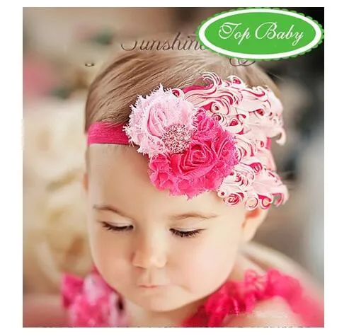 2020 New Feather baby headband girls039 hairbands hairpin Christmas hair tie Headbands Hair Accessories8259421