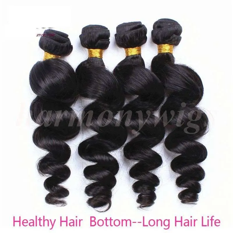 Bundles de cheveux péruviens vierges Tissages de cheveux humains Trames de vagues lâches 100% non transformés Brésilien indien malaisien mongol Tissage Extension de cheveux