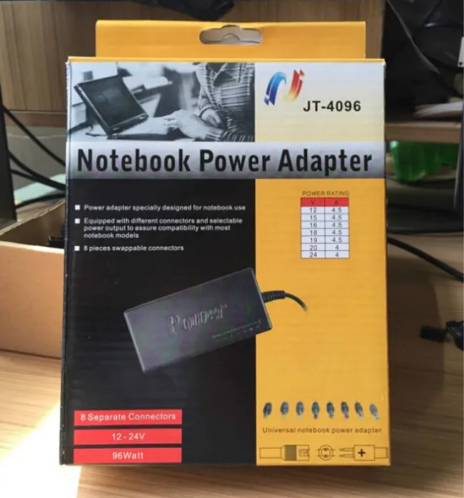 Yeni Sıcak Satış Evrensel 96 W Laptop Notebook AC Şarj Güç Adaptörü Ücretsiz Nakliye 50 adet / grup