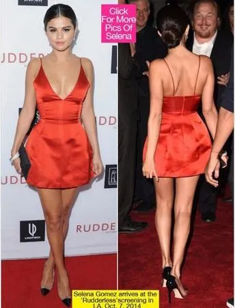 Selena Gomez alfombra roja celebridad vestidos de cuello en V vestido de cóctel espinilla sin espalda Selena Gomez alfombra roja celebridad vestidos de cuello en V vestido de cóctel espinilla sin espalda
