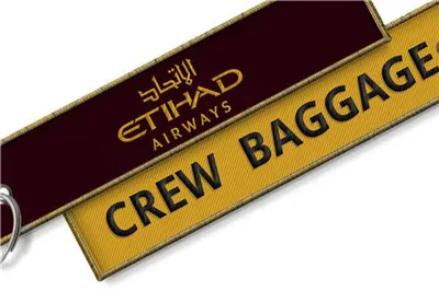 Etihad Airways Crew Equipaje Llaveros Llaveros promocionales personalizados Llaveros Venta al por mayor China 13x2.8cm / 