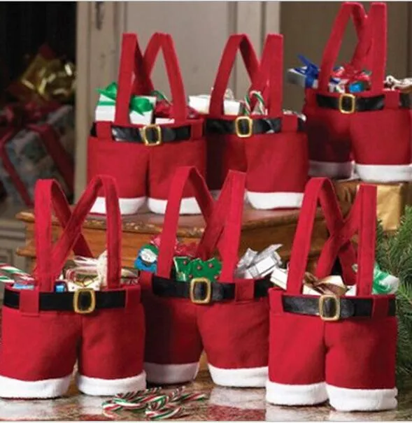 هدية عيد الميلاد سانتا السراويل نمط الديكور عيد الميلاد عيد الميلاد الزفاف كاندي حقائب جميلة هدايا عيد الميلاد للحصول على حقيبة CC01 الأطفال