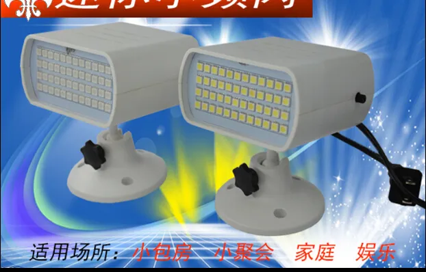 48 LED مصغرة شريط ضوء ستروب تنشيط الصوت KTV فلاش ستروب ضوء المرحلة ضوء الليزر