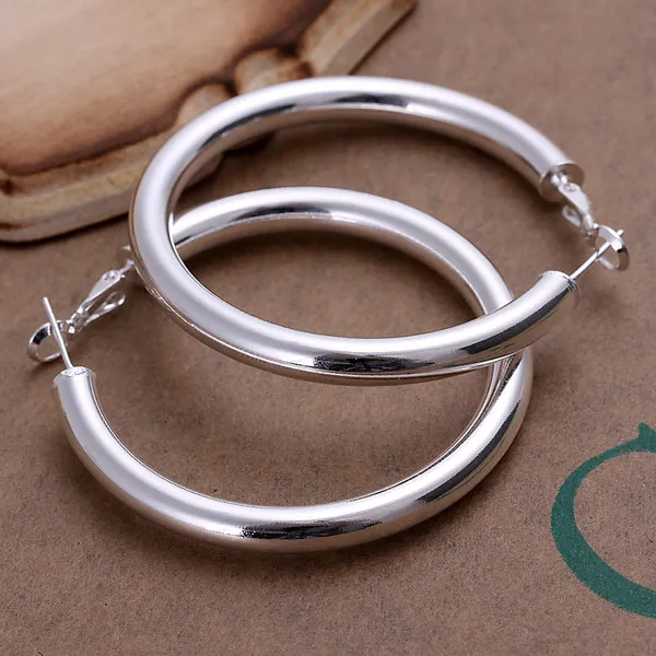 Brand New Sterling Prata Banhado 5mm Soramimi Ring Dfmse149, Mulheres 925 Prata Dangle Brincos Candelabros 10 Pares Muito