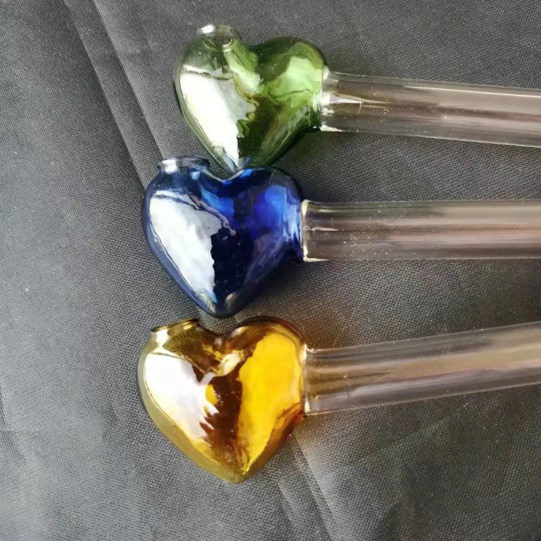 Wholesale Glass Pipe Heart Straight Pot Smoking Pipe Fittings