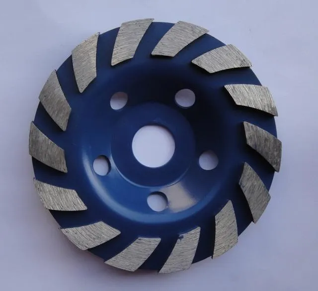 Gratis verzending Hoge kwaliteit 5 "Concrete Diamond Grinder Cup Wheel 125mm, slijpschijven Gereedschap voor beton, marmeren graniet,