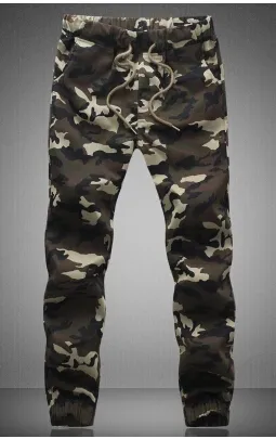 Gros-2016 HOT Dnine automne armée mode suspendus entrejambe jogger pantalon patchwork sarouel hommes entrejambe grand pantalon camouflage pantalon