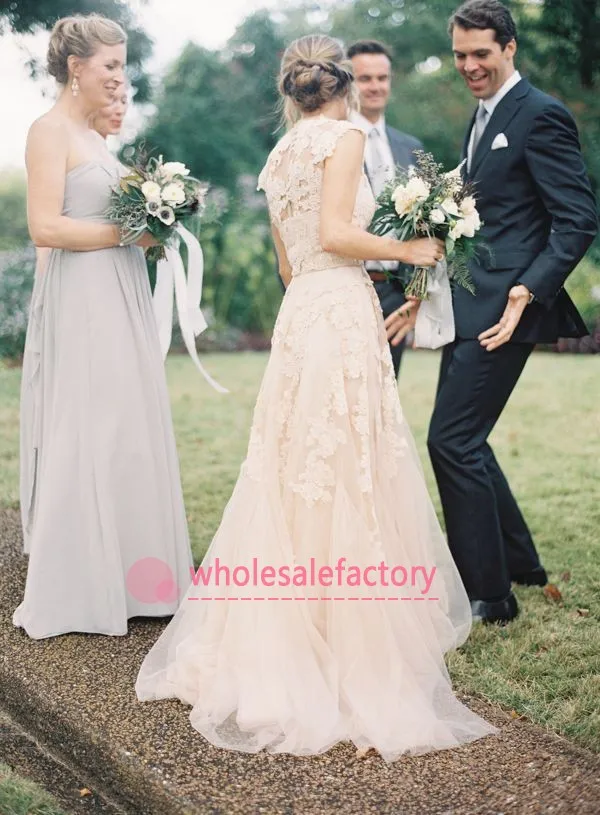 Reem acra blush wedding dress hotsell