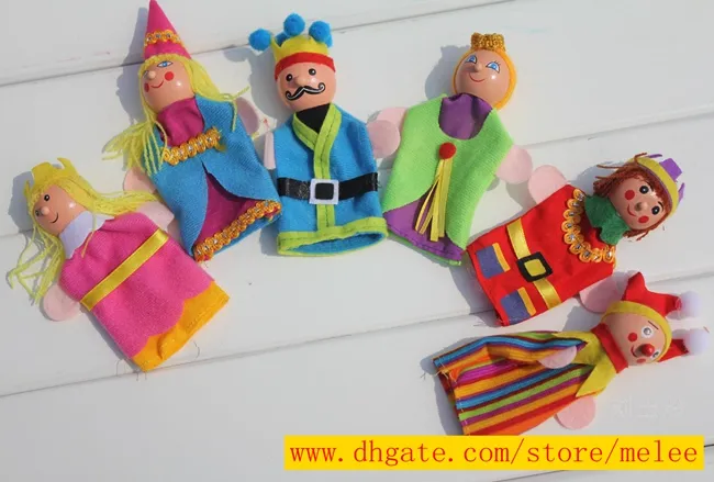 lot King Queen Finger Puppets Pack Story Raccontare burattini bambini 03years8261812