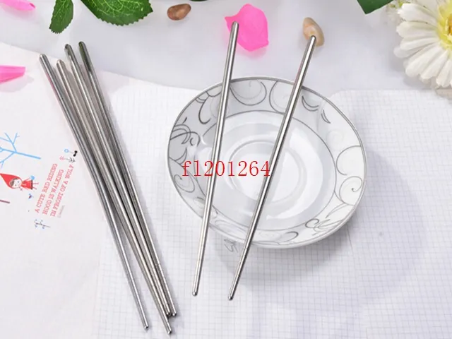 Fast shipping Newest Stainless Steel Chopsticks Tableware chop stick Wedding Favors Gift With Retail package