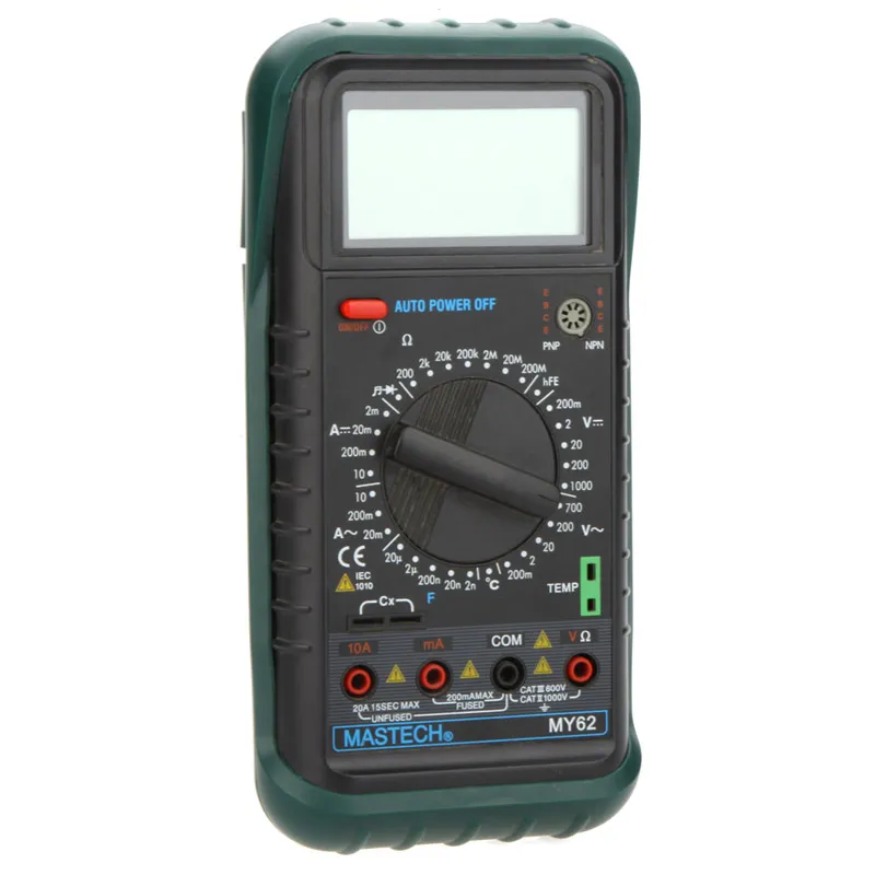 Freeshipping Handheld Digital Multimeter DMM w/Temperature Tester Capacitance & hFE Test Meters Multimetro Megohmmeter