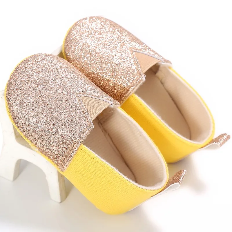 Wholesale- Spring Summer Infants Baby Soft Sole Cotton Shoes Newborn Girl Toddler Crib Bling Moccasin Prewalker 0-18M oyfy