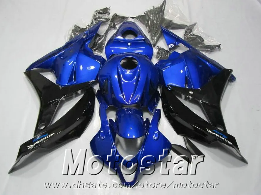 射出成形ABSフィットホンダCBR600RRフェアリングキット2009 2011ブラックブルーフェアリングCBR 600RR 09 10 11 YR52