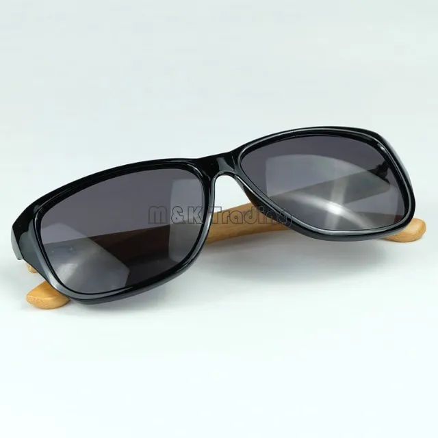 Vintage Mens Sport Sunglasses Designer Wood Sun Glasses Round Frame Cool Black Eyewear 
