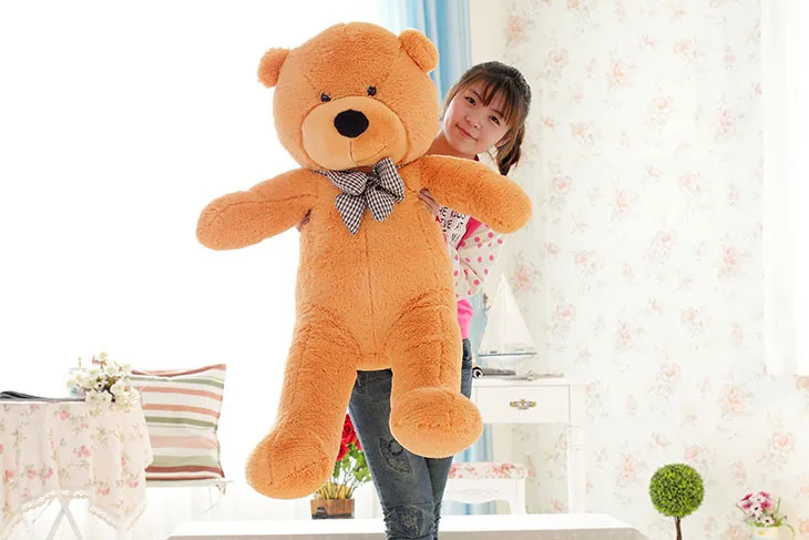6.3 FEET TEDDY BEAR STUFFED LIGHT BROWN GIANT JUMBO 72" size:160cm birthday gift