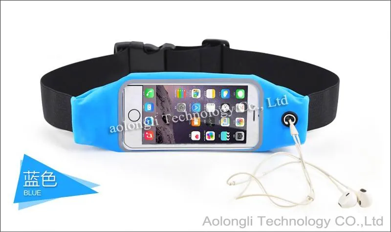 Waterdichte Running Sport Taille Riem Pouch Reflecterende Elastische Verstelbare Band Ademend Taille Mobiele Telefoon Tas voor iPhone Android-smartphone