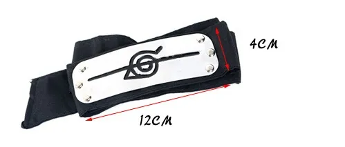 PrettyBaby Anime Naruto Hoofdband 95cm Leaf Village Logo Konoha Kakashi Akatsuki-leden Cosplay Kostuum Accessoires Blauw Rood Zwart Op voorraad