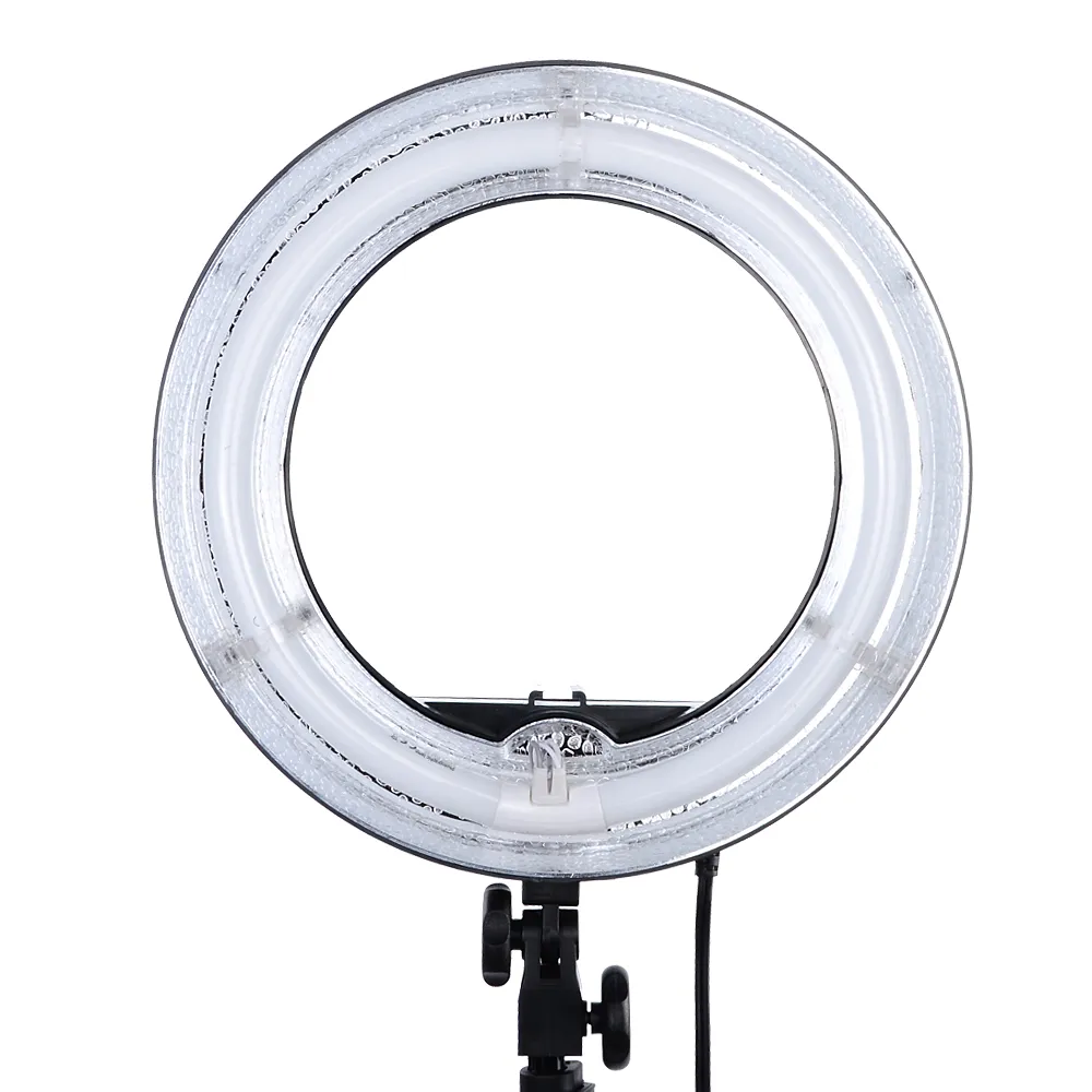 Freeshipping 45W fluorescente 14 "dimbare ring licht foto camera telefoon video studio portret verlichting met carry