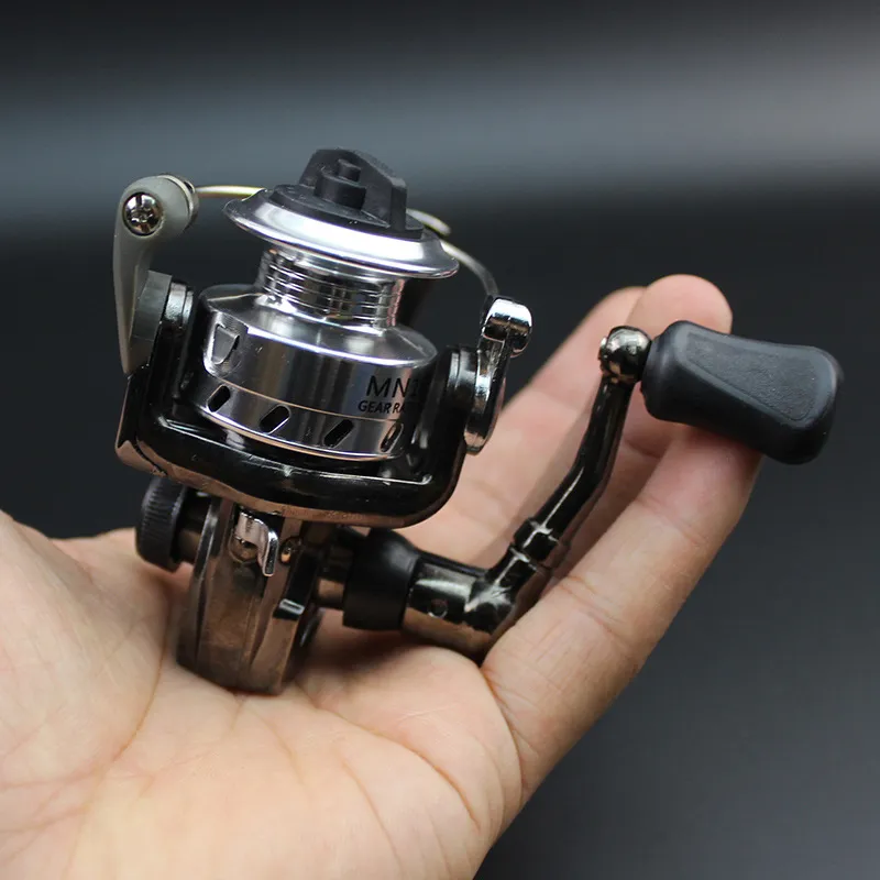 Ice Fishing Reel Mini Spinning Reels Small Zinc Alloy All Metal Spool  Delicate Front Drag MN100