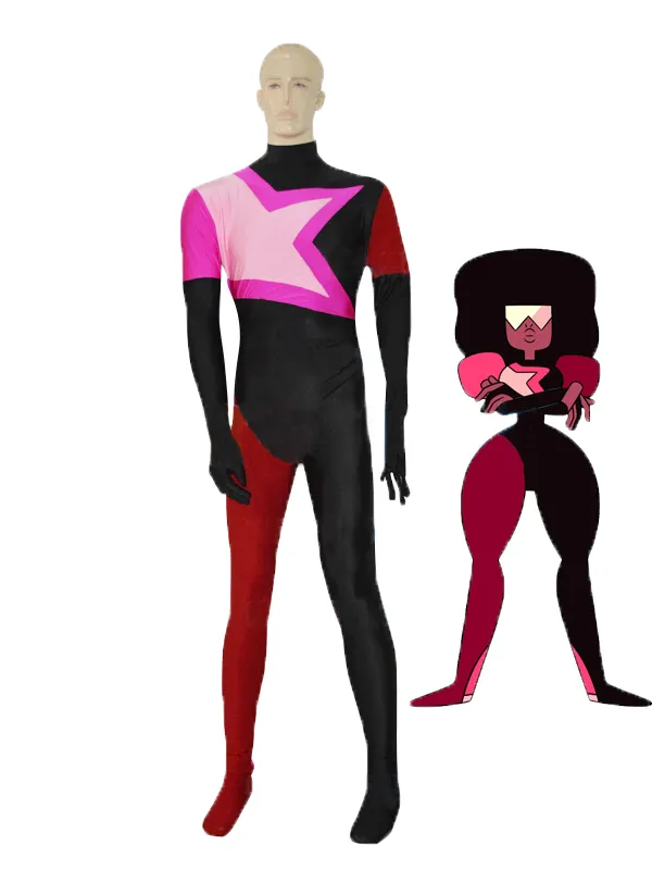 Gratis verzending Garnet van Steven Universe Vrouwelijke Superhero Catsuit Cosplay Halloween Kostuum Zentai Suit