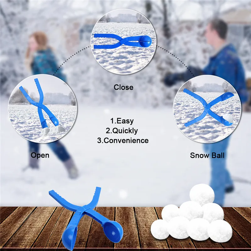 Jouet de sport d'hiver fabricant de boules de neige moule de sable fabricant de boules de neige outil de moule de boule de neige de sable pour l'hiver en plein air Play8945930