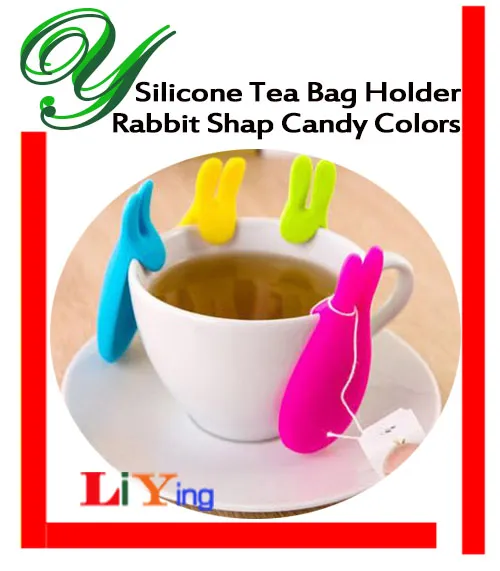 Silicone Tea Bag Holder Hanger Storage Organizers Cup Mug Gift Tea