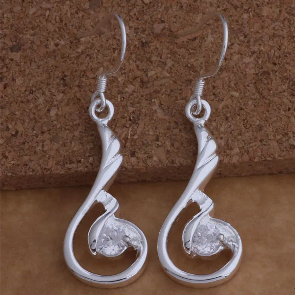 Fashion Jewelry Manufacturer a Elegant earrings 925 sterling silver jewelry factory price Fashion Shine Earrings AE010