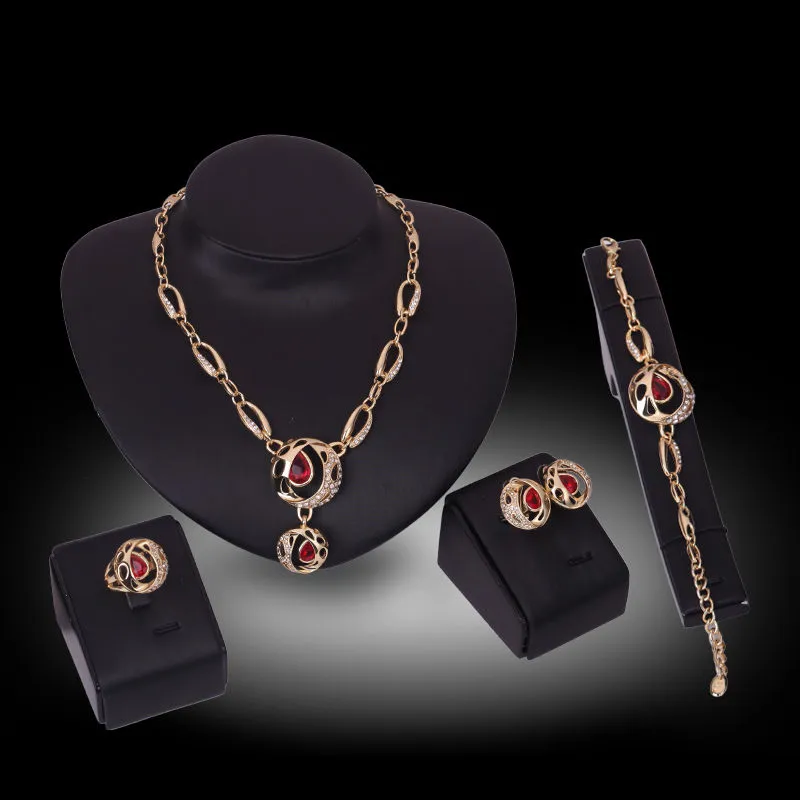 Ruby jewelry set deals